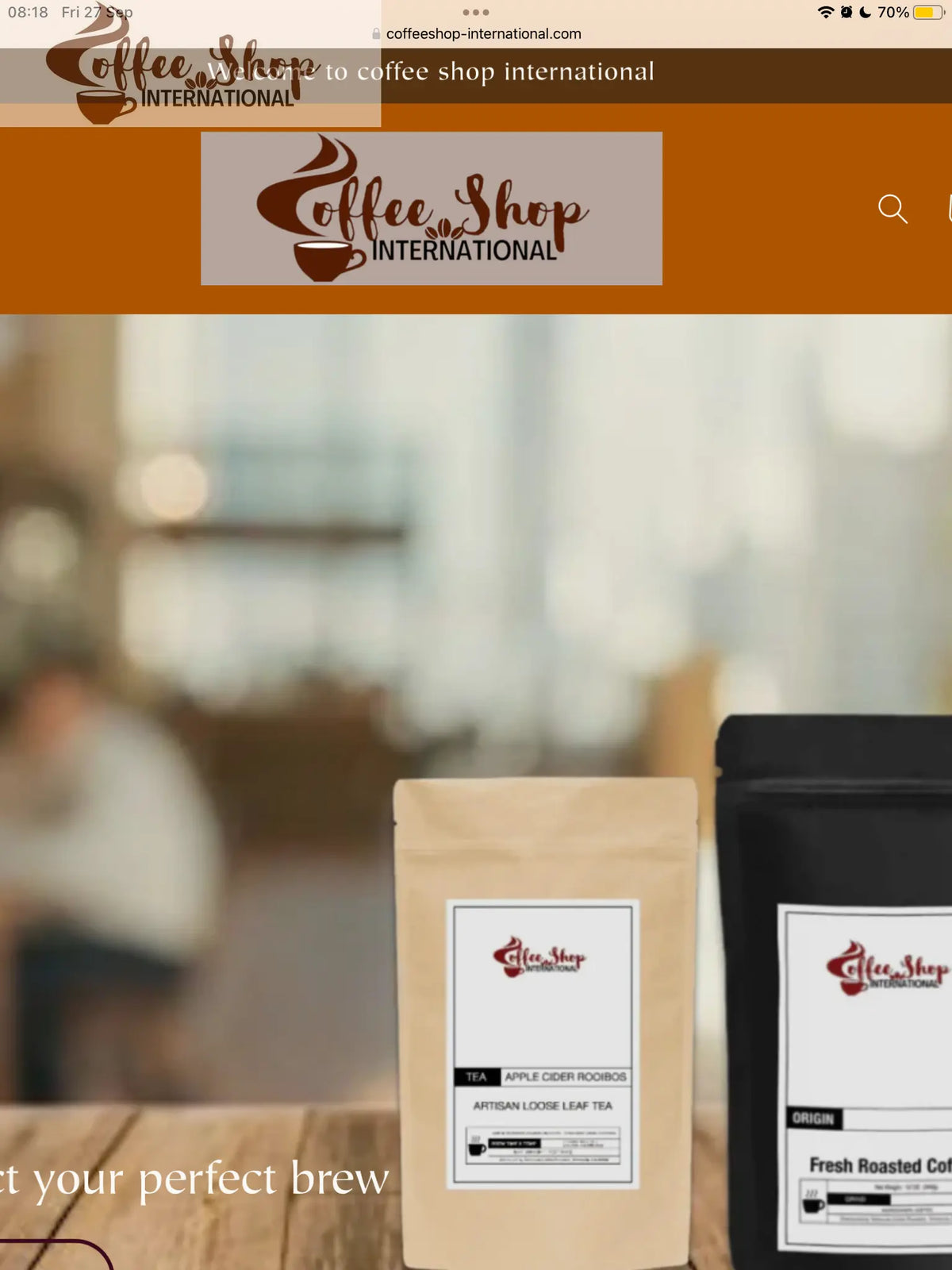 New-look-website Coffee shop international